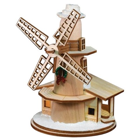 Ginger Cottages Wooden Ornament - Windmill